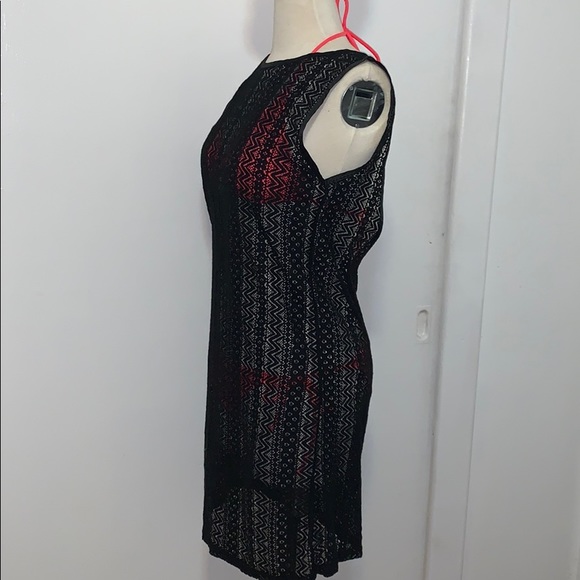 Black Coverup Swim Lace Sheer Sexy Backless Small - Picture 4 of 5